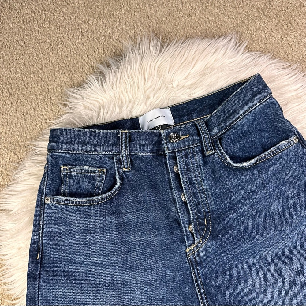 Current/Elliott Medium Wash Exposed Button Fly Cr… - image 4